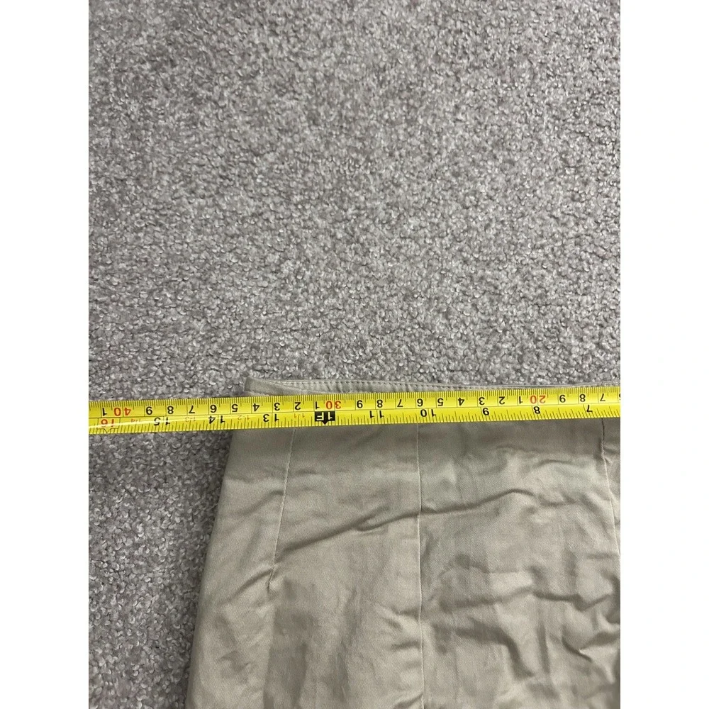Joan‎ Rivers Pencil Skirt Womens XS Tan Khaki Excellent Cotton Blend Knee Length